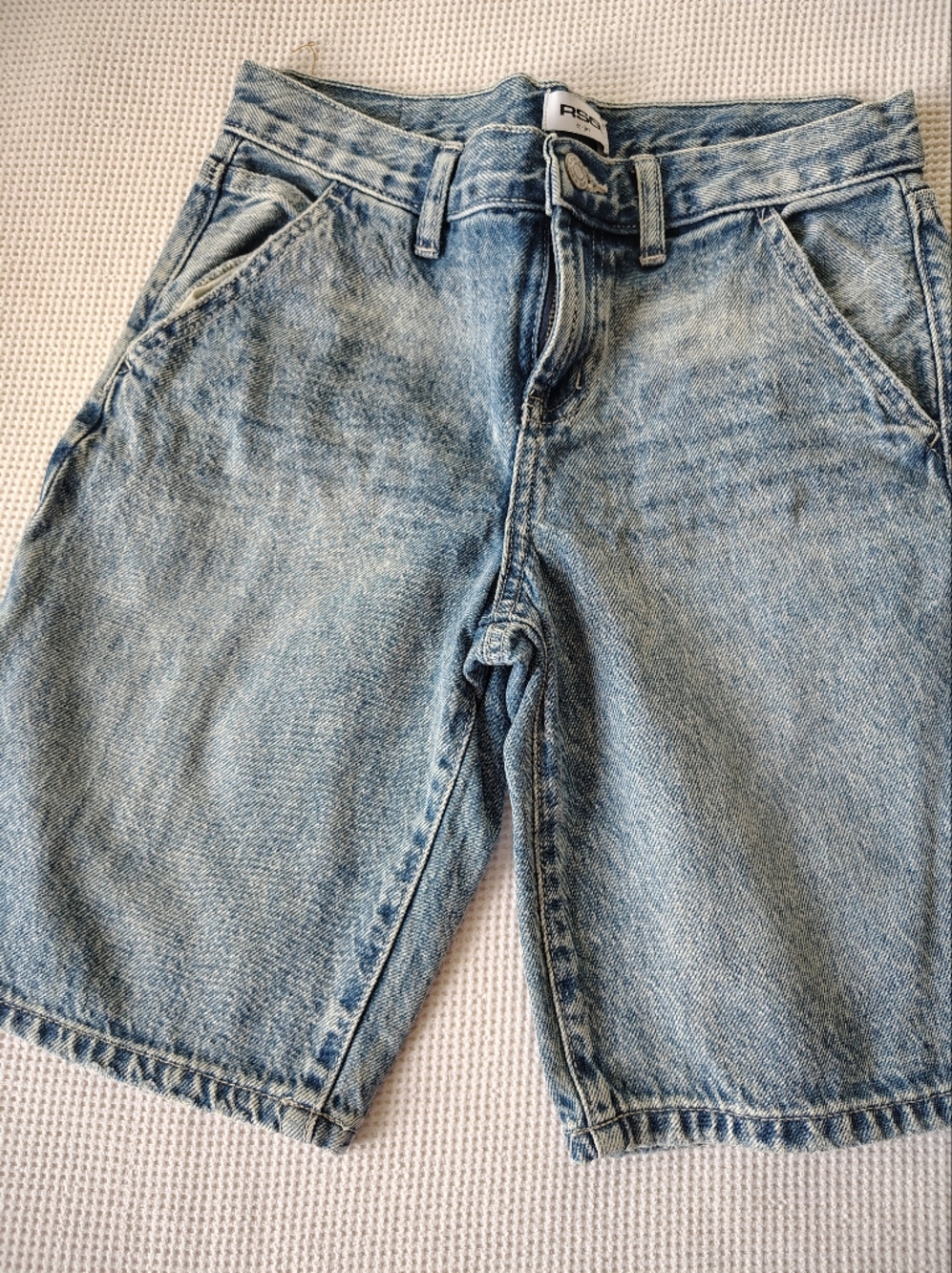 RSQ Light Wash Denim Shorts with Front Pockets Size 12 Jort